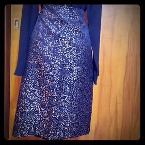 Baroque style pencil skirt